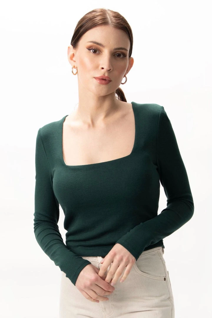 Among The Brave Fashion Dani Forest Square Neck LS Rib Top 4 Among The Brave Fashion Dani Forest Square Neck LS Rib Top