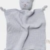 Over The Dandelions Organic Muslin Sleepy Bear Lovey Frost Home & Beauty