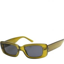 Reality Eyewear Bianca Olive Narrow Smoke Lens Sunglasses