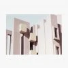 Papier HQ Blush Building White Framed A1 Print