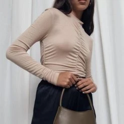 Brie Leon Chloe Top Handle Forest Green Bag Accessories