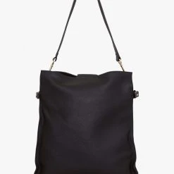 Saben Accessories Babette Black Leather Shoulder Tote Bag