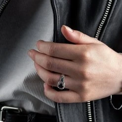 Stolen Girlfriends Club Baby Claw Ring With Black Onyx Stone Accessories