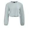 Among The Brave Bambi Pistachio Elastic Hem Frill Sleeve LS Top