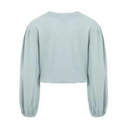 Among The Brave Bambi Pistachio Elastic Hem Frill Sleeve LS Top