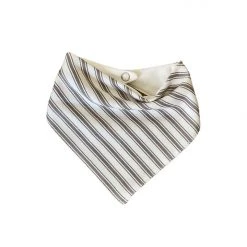 Pretty Kiwi Bandana Bib Stone StripeTicking