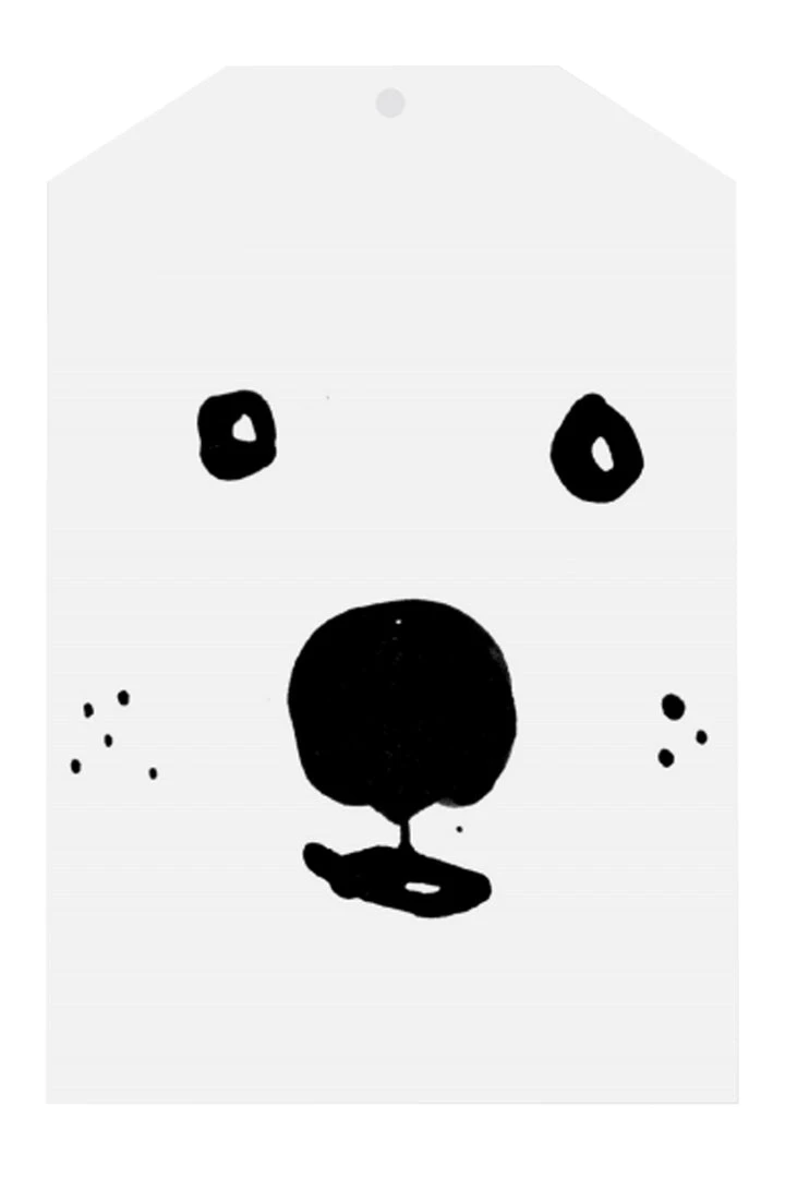 Father Rabbit Bear Face Gift Tag