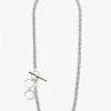 Pilgrim Accessories Belief Bar Hook Silver Chain Necklace