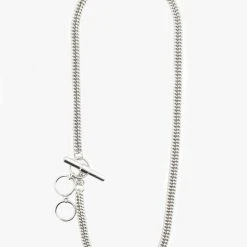 Pilgrim Accessories Belief Bar Hook Silver Chain Necklace