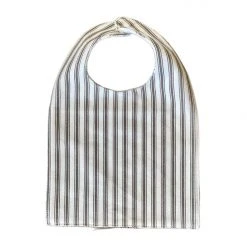 Pretty Kiwi Bib Stone Stripe Ticking Home & Beauty