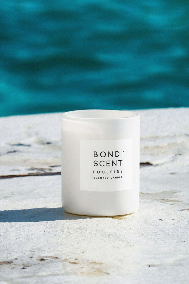 Bondi Scent Home & Beauty Poolside 300g 80 Hour White Candle 4 Bondi Scent Home & Beauty Poolside 300g 80 Hour White Candle