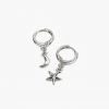 Flo Gives Back Moon And Star Rhodium Huggie Earrings 2 Flo Gives Back Moon And Star Rhodium Huggie Earrings