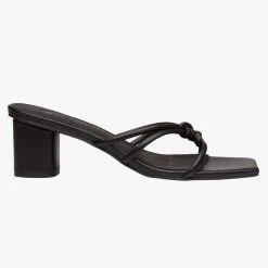 Solsana Anise Strappy Black Leather Mule Accessories