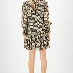 Ivy + Jack Fashion Bria Ivory Gardenia LS Dropped Waist Smock Dress