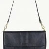 Brie Leon Accessories Isabel Black Snake Bag With Chain