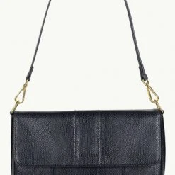 Brie Leon Accessories Isabel Black Snake Bag With Chain