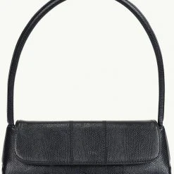 Brie Leon Camille Black Snake Skin Bag