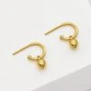 Linda Tahija Accessories Bud Base Hoop Earrings Sterling Silver 14K Gold Plated 2 Linda Tahija Accessories Bud Base Hoop Earrings Sterling Silver 14K Gold Plated