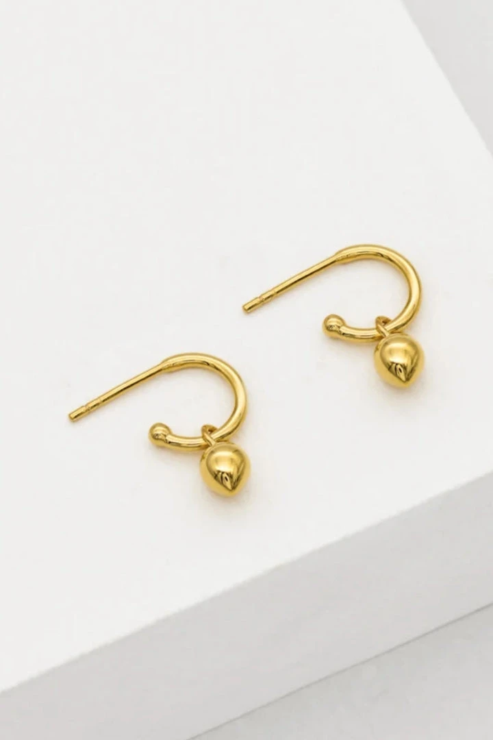 Linda Tahija Accessories Bud Base Hoop Earrings Sterling Silver 14K Gold Plated 3 Linda Tahija Accessories Bud Base Hoop Earrings Sterling Silver 14K Gold Plated