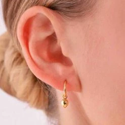 Linda Tahija Accessories Bud Base Hoop Earrings Sterling Silver 14K Gold Plated 7 Linda Tahija Accessories Bud Base Hoop Earrings Sterling Silver 14K Gold Plated