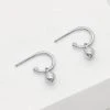 Linda Tahija Accessories Bud Base Hoop Earrings Sterling Silver