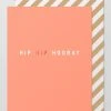 Made Paper Co Hip Hip Hooray Half Fluro Greeting Card Home & Beauty