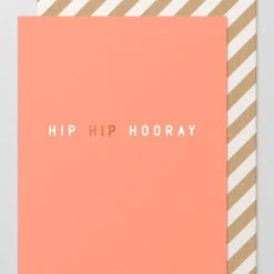 Made Paper Co Hip Hip Hooray Half Fluro Greeting Card Home & Beauty