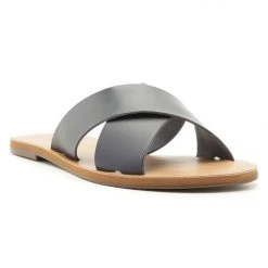 Anacapri Flat Cross Black Slide Accessories