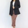 Ivy + Jack Mason Black Texture Boyfriend Blazer Fashion