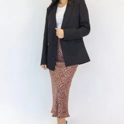 Ivy + Jack Mason Black Texture Boyfriend Blazer Fashion