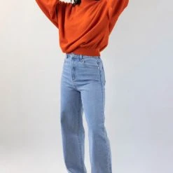 Ivy + Jack Motivation Blood Orange Boxy Balloon Sleeve Knit