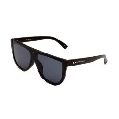 Prive Revaux The Coco Flat Top Rounded Black With Black Lens Sunglasses