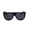 Prive Revaux The Coco Flat Top Rounded Black With Black Lens Sunglasses
