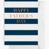 Elm Paper Navy + White Stripe Happy Fathers Day Card 1 Elm Paper Navy + White Stripe Happy Fathers Day Card