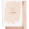 Elm Paper You Are Amazing White Blush Gift Card Home & Beauty