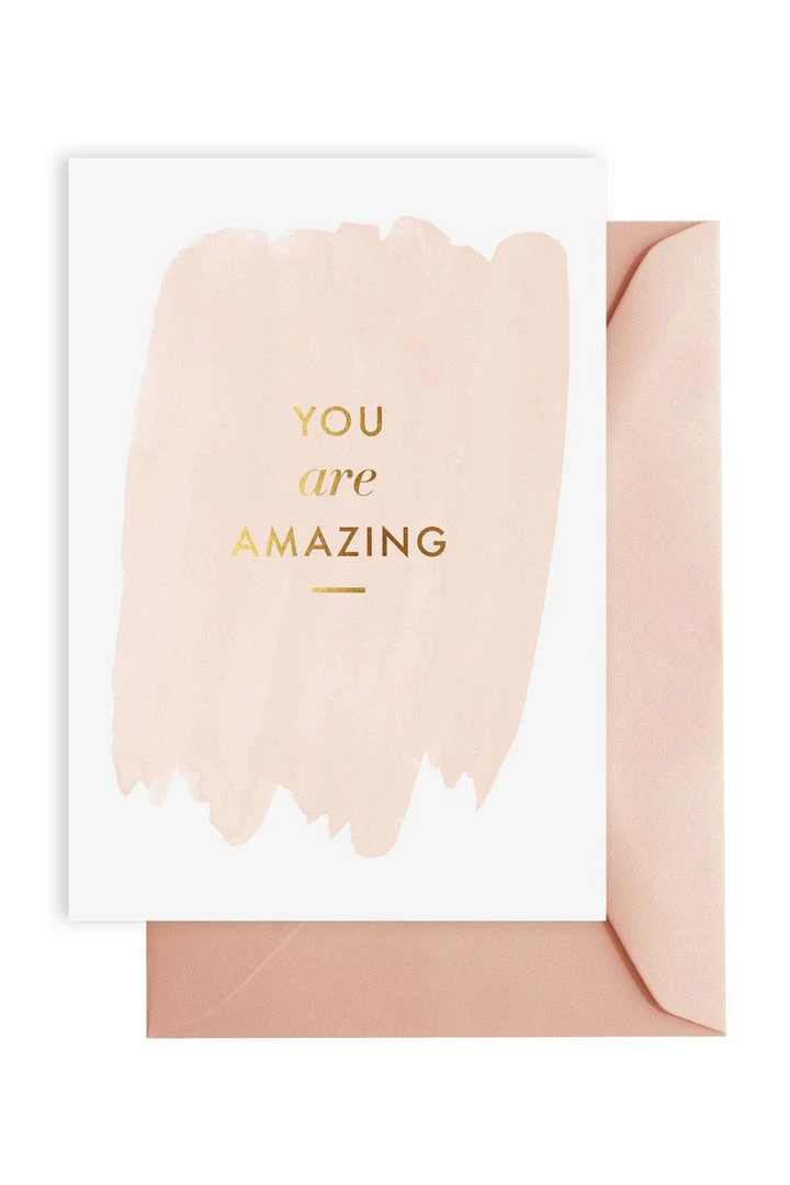 Elm Paper You Are Amazing White Blush Gift Card Home & Beauty 3 Elm Paper You Are Amazing White Blush Gift Card Home & Beauty