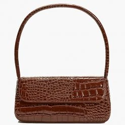 Brie Leon Mini Camille Espresso Recycled PU Top Handle Crossbody Bag