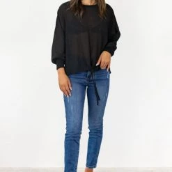 Among The Brave Fashion Stella Mid Blue Slim Leg Denim Jean