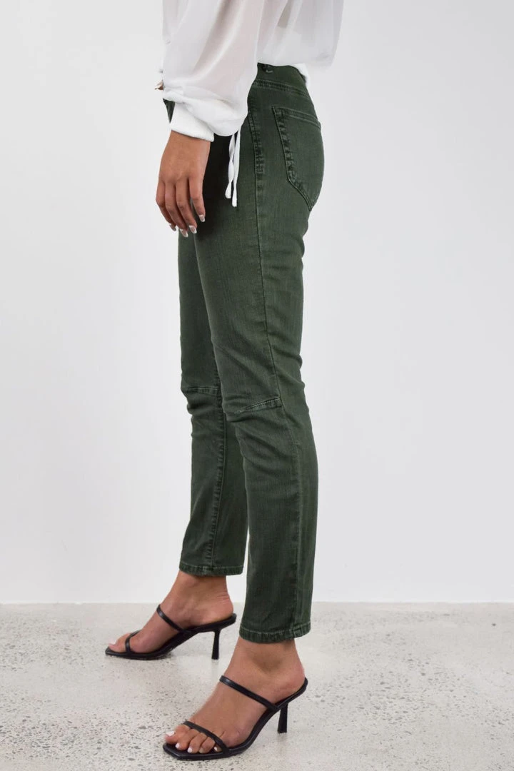 Among The Brave Harper Dark Khaki Knee Dart Denim Jean 5 Among The Brave Harper Dark Khaki Knee Dart Denim Jean