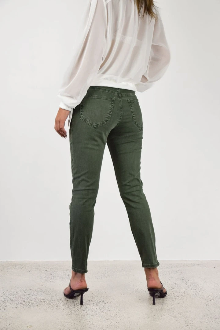 Among The Brave Harper Dark Khaki Knee Dart Denim Jean 6 Among The Brave Harper Dark Khaki Knee Dart Denim Jean