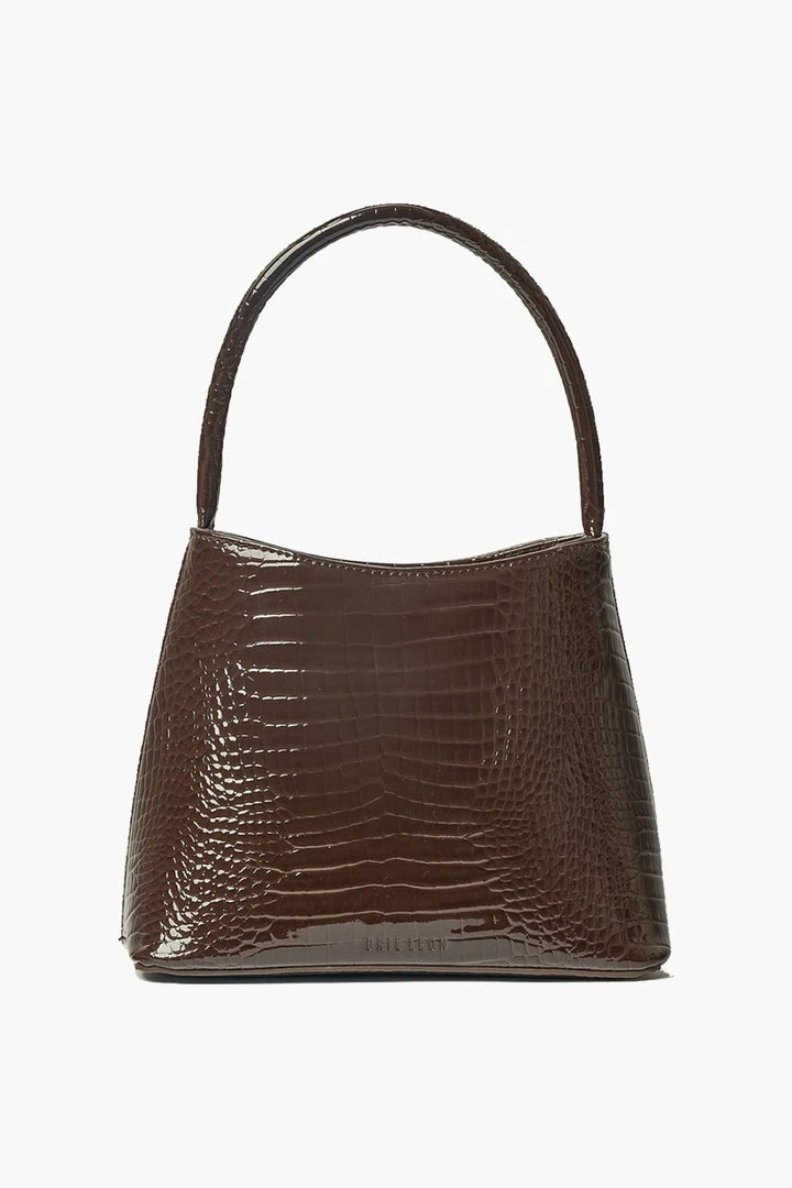 Brie Leon Chloe Espresso Top Handle Croc Bag Accessories 3 Brie Leon Chloe Espresso Top Handle Croc Bag Accessories