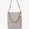 Saben Suit Separates Coco Glacier Leather Bucket Bag With Gold Chain Detail