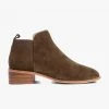 Nude Accessories Cora Khaki Suede Elasticated Ankle Boot