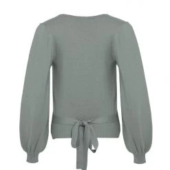 Among The Brave Cross My Heart Mint Green Relaxed Balloon Sleeve Ballerina Knit