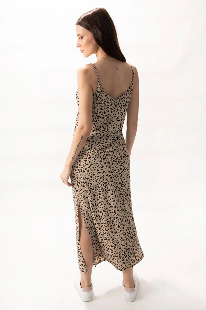 Among The Brave Fashion Moonlight Natural Animal Midi Slip Dress 5 Among The Brave Fashion Moonlight Natural Animal Midi Slip Dress