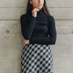 Among The Brave Phenomenal Black Rib Knit Turtleneck