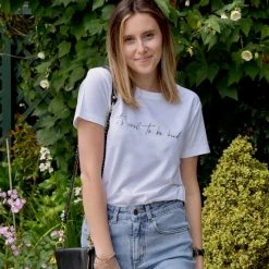 Humble + Heart It's Cool To Be Kind White Organic Cotton Tee Fashion