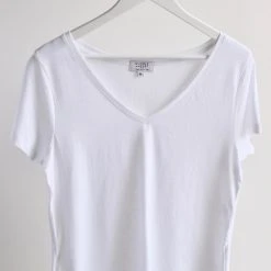 Humble + Heart Respect Relaxed White V Neck Organic Tee Fashion