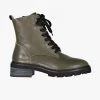 Minx Dazed Khaki Leather Lace Up Combat Boots Accessories