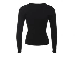 Among The Brave Desire Black LS V Neck Rib Knit Top